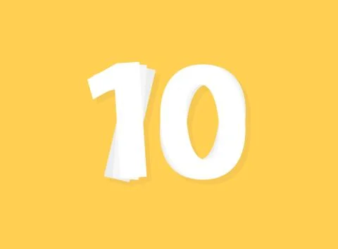 10 Number vector, modern layers design font. Eps10 illustration Stock Illustration
