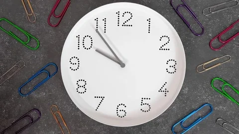 10 o'clock, morning. Study or business time. Stock Footage 257807484
