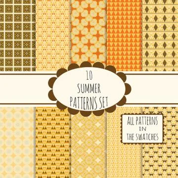 10 patterns set  Stock Illustration