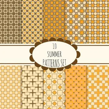 10 patterns set  Stock Illustration