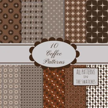 10 patterns set Stock Illustration