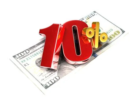 10 percent 3d. Stock Illustration