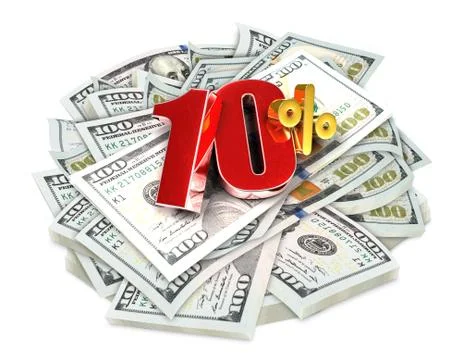 10 percent 3d. Stock Illustration