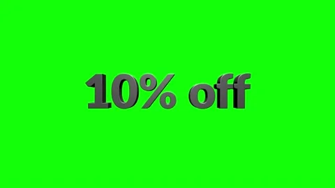 10 percent off 3d letters rotate on white background Vídeos de archivo 153817880