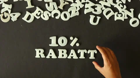 10 percent Discount (In German) Stock Footage 25246792
