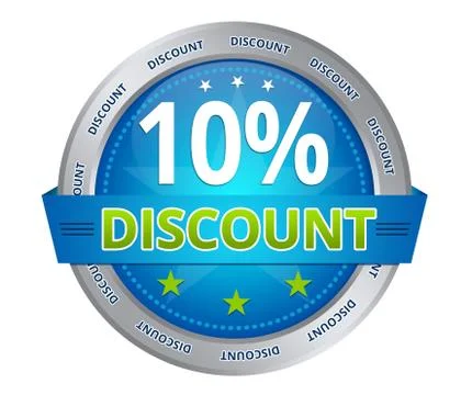 10 percent discount Illustrazione stock