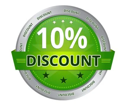 10 percent discount Stock Illustration