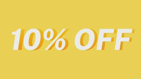 10 Percent discount Simple Text Animation For Media Your Promotional Strateg Video stock 158254612