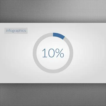 10 percent pie chart symbol. Percentage vector infographics. Circle diagram Illustration