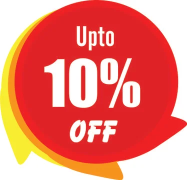 Up to 10 Percentage  Off Vector Graphic Stock Illustration