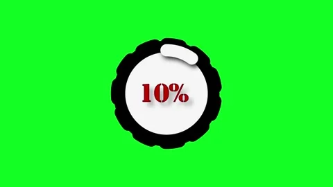 10% Pie Chart Percentage Animation Stock Footage 277035133