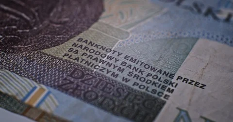 10 PLN Deatails CloseUp EU currency Vídeo Stock 120258312