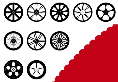 10 Rims Set Stock Photos