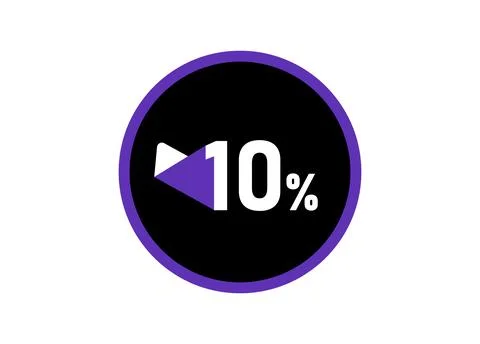 10% Round design vector, 10 percent images Stockillustratie