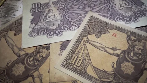 10 Rupiah Currency Collection Stock Footage 335667953
