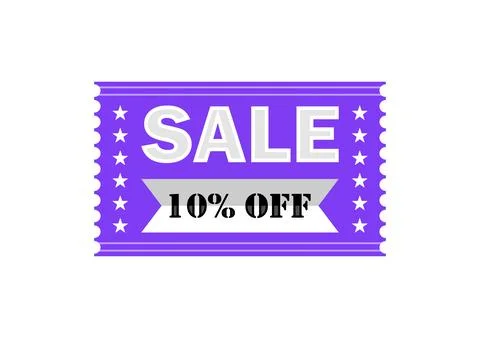10% Off Sale Stock Illustration