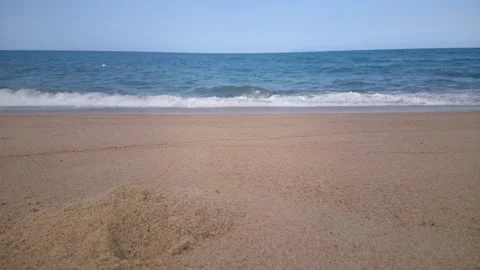 10 sandy beach with wave and breeze sound Stock Footage 145650358