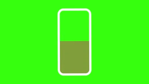 10 sec battery life decreasing and draining life with green screen chroma key 库存影片 211173201