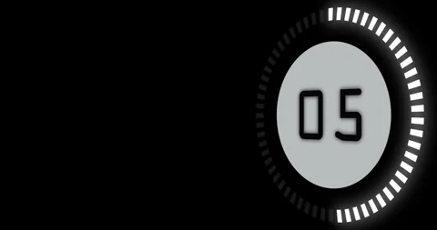 10 sec countdown animation. Circle shaped smooth animated indicator on black Stock Footage 297431048