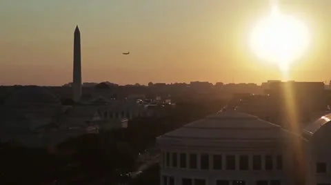 10 sec timelapse sun setting over DC Stock Footage 12105855