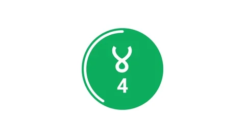 10-sec white countdown displaying Devanagari and Western Arabic on green bg Stock Footage 286758841