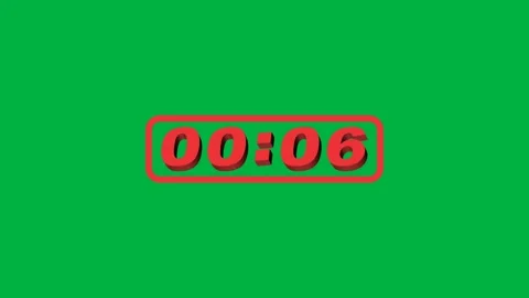 10 Second 3D Digital Timer Countdown Landscape Green Background Stock Footage 282368817