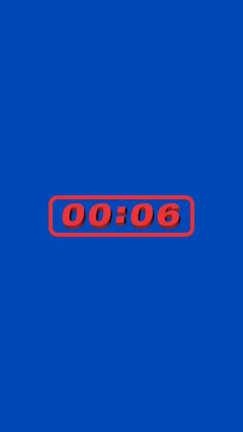 10 Second 3D Digital Timer Countdown Vertical Blue Background Stock Footage 282368859