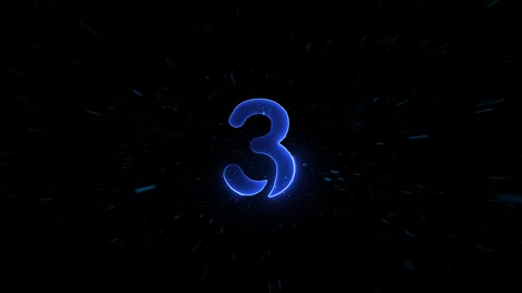 10 Second Atmospheric Particle Glow Digital Countdown Animation Stock Footage 292587411