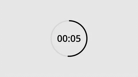 10 second circle countdown timer animation from 10 to 0 seconds, countdown video Stock Footage 294016744