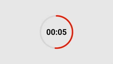 10 second circle countdown timer animation from 10 to 0 seconds, countdown video Video stock 294147062