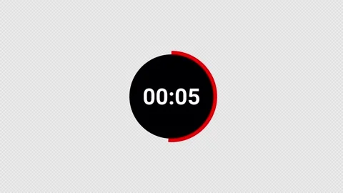 10 second circle countdown timer animation from 10 to 0 seconds, countdown video Stock Footage 294147523