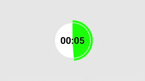 10 second circle countdown timer animation from 10 to 0 seconds, countdown video Stock Footage 294277402