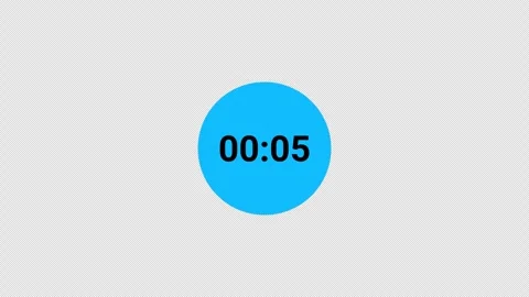10 second circle countdown timer animation from 10 to 0 seconds, countdown video Stock Footage 294278072