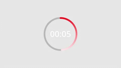 10 second circle countdown timer animation from 10 to 0 seconds, countdown video Stock Footage 294279074