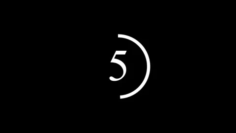10 Second Circular Countdown Timer Animation Stock Footage 341376765