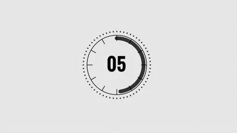 10 Second Circular Reverse Countdown Timer Animation in 4K Stock Footage 339503628