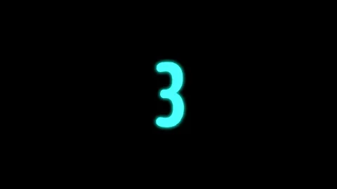 10 second Countdown glitch animation with glowing number Stock Footage 311750827