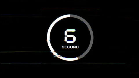 10 Second Countdown Glitch Animation Stock Footage 325019578