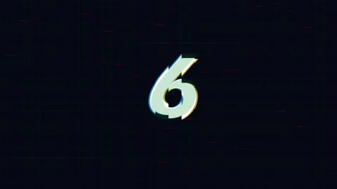 10 second Countdown glitch featuring digital distorted numbers and retro sign Stock Footage 345372448