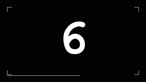 10 second Countdown glitch - Professional digital numeric timer with distorti Stock Footage 345624101