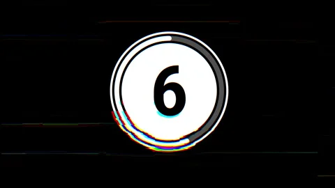 10 Second Countdown Glitch Timer with RGB Digital Distortion Stock Footage 325019801