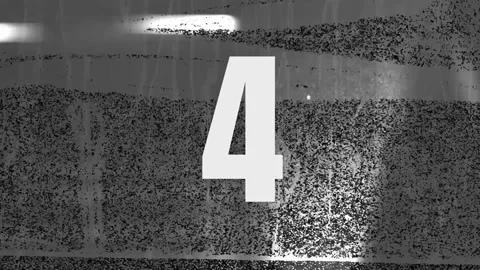 10 second countdown, with grunge effects, paper background, negative film glitch Stock Footage 287334299