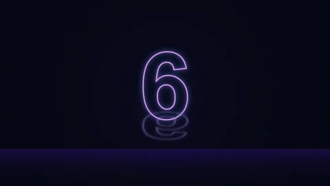 10 second countdown neon 4K Stock Footage 335110416