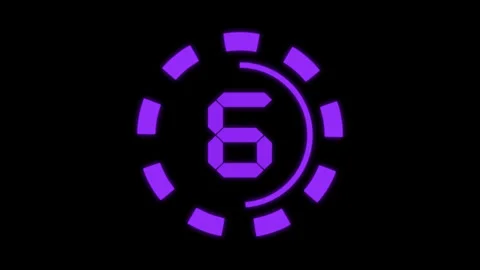 10 second countdown neon circle 2 Stock Footage 311792705