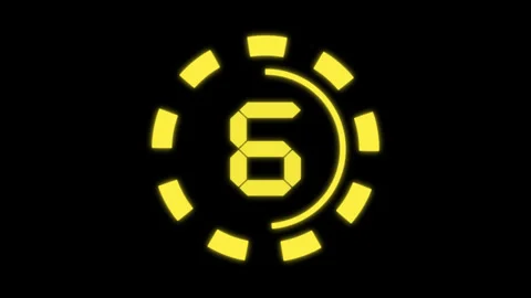 10 second countdown neon circle 3 Video stock 311792711