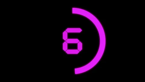 10 second countdown neon Stock Footage 311792986