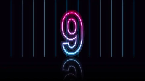 10 second countdown neon. ten second countdown timer Stock Footage 340004294