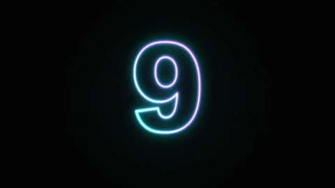 10 second countdown neon. Ten second countdown timer Stock Footage 340004322