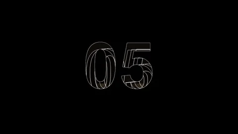 10 Second Countdown Timer, 10 Sec Clock, Unique Design, Count Down Stock Footage 311492423