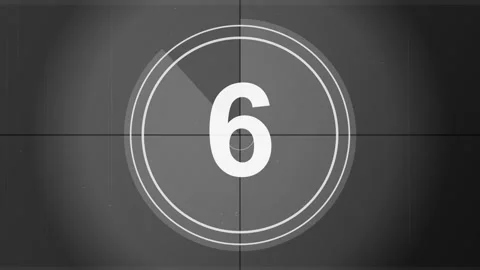 10 Second Countdown Timer 10 to 1 with vintage film leader and retro style 스톡 동영상 347390408